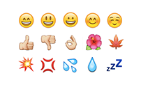 Emoji símbolos de texto