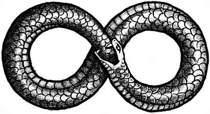 Infinity symbol snake